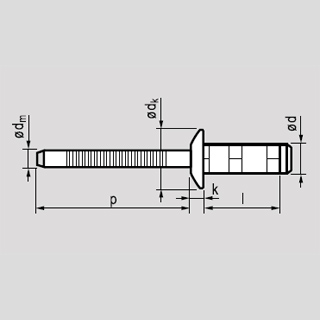 Рисунок № 1. Заклепки MFX 1451 - полукруглая головка