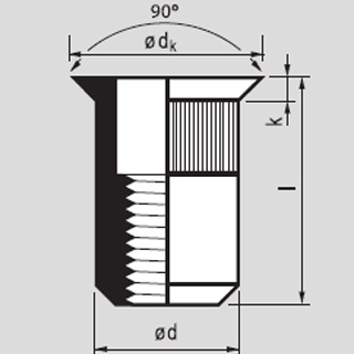 Заклепки-гайки MFX 20-KVO